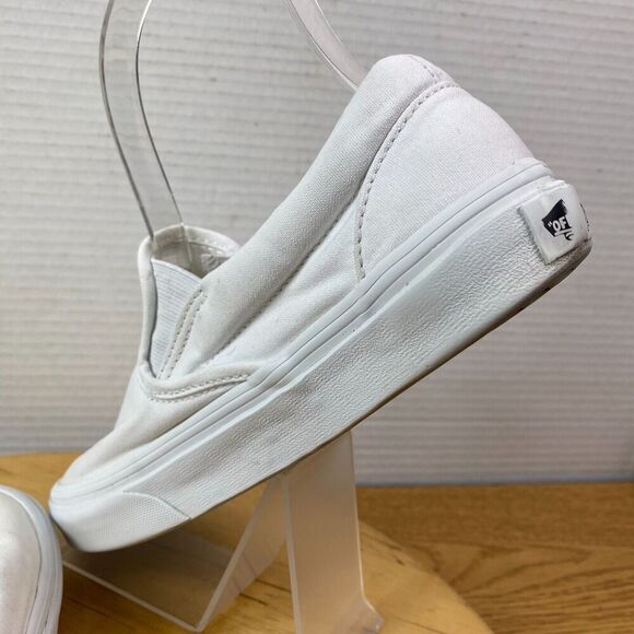 Vans Classic Slip On True White Women’s 7 Men’s Size 5.5 Unisex Sneakers Shoe - Picture 4 of 8